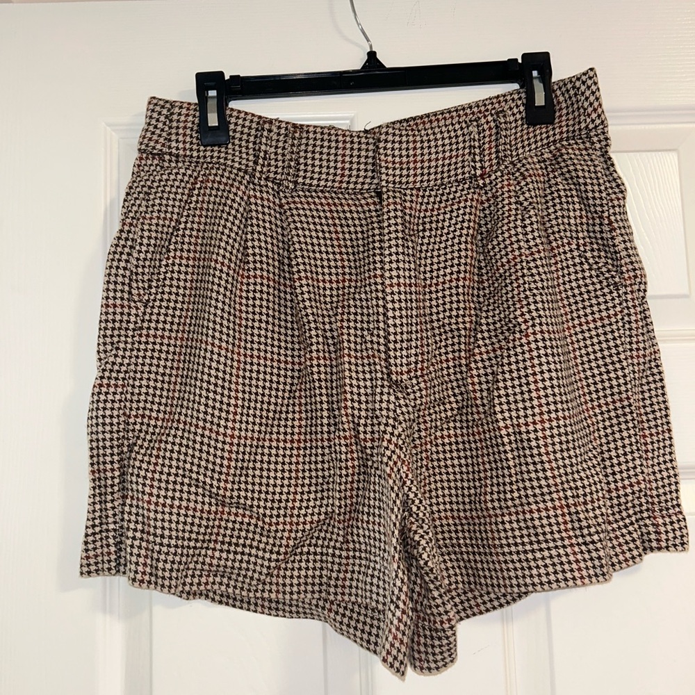 Free People Shorts | Free People Plaid Shorts | Color: Brown/Cream | Size: 6